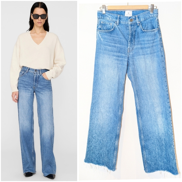 Anine Bing Hugh Jeans In Panama Blue